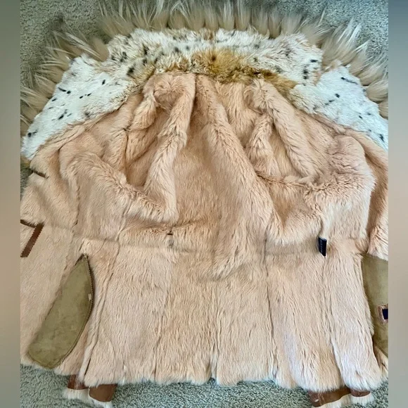 Vintage Montanelli Milano Genuine Leather Fur Coat Women's Coat L - Picture 4 of 7